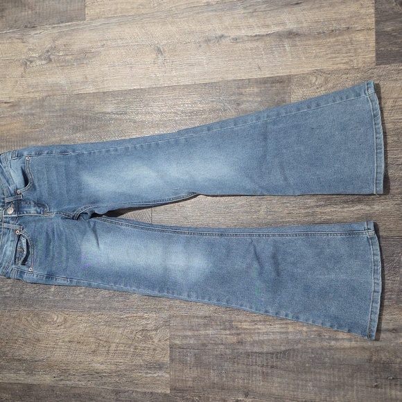 Simple Society Jeans Women's Size 00 Flare Stretch Light Wash - Picture 1 of 10